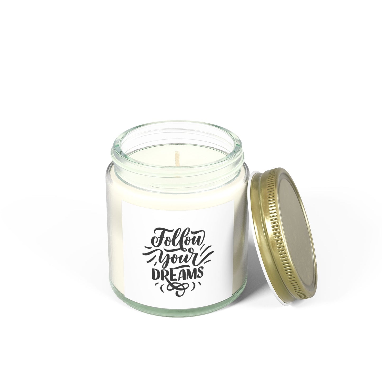 Follow your dreams Scented Candles, Coconut Apricot Wax (4oz)