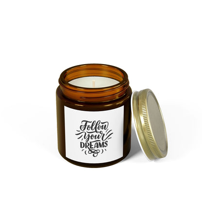 Follow your dreams Scented Candles, Coconut Apricot Wax (4oz)