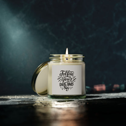 Follow your dreams Scented Candles, Coconut Apricot Wax (4oz)